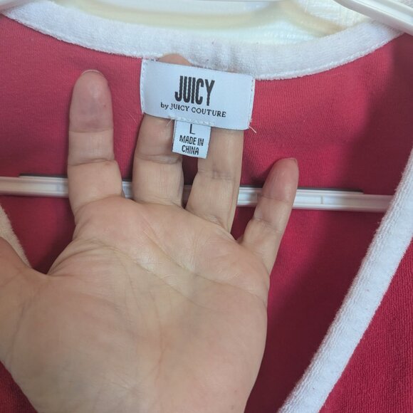 Juicy Couture Shorts & Top SET | Pink White | Vintage | L | ICONIC | EUC - Picture 13 of 15